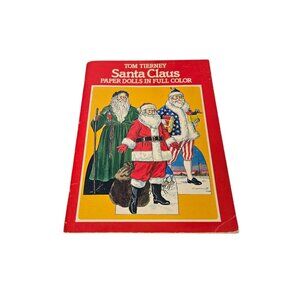 VTG Tom Tierney Santa Claus Paper Dolls in Full Color UNCUT 16 Plates 1983 Dover